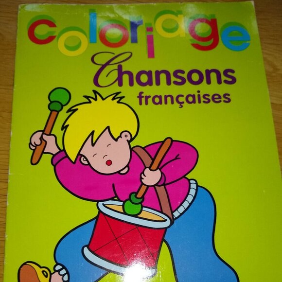 Coloring Book / Coloriage Chansons Francaises 1995 used paperback - Picture 1 of 3